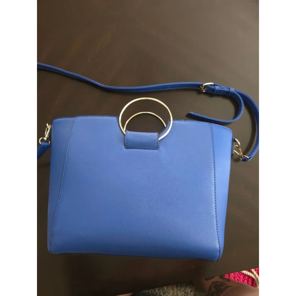 Women's Vieta Vibrant Blue Crossbody Bag with Gold Hardware Spring Summer Trends